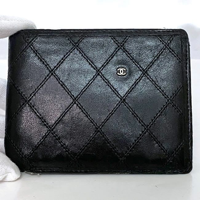 Chanel Bifold Wallet Black Bicolore — view 4