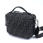 Fendi Mini Travel Zucca Shoulder Bag Black 7 Va552 — view 2