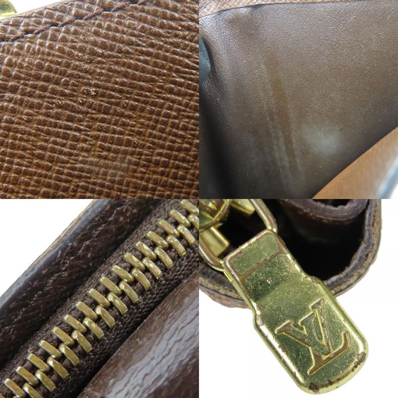 Louis Vuitton Bifold Wallet Compact Zip Damier Ebene Brown Gold Hardware — view 8