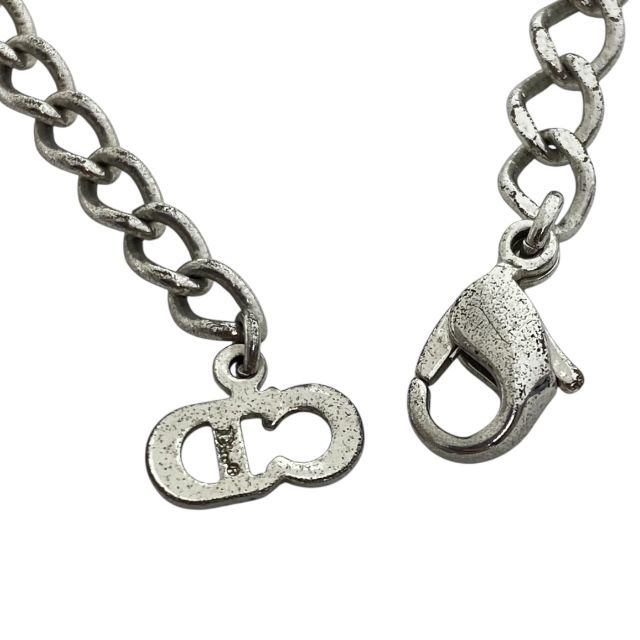 Christian Dior Chain Bracelet Bangle Accessories Jewelry CD Logo Metal Silver — view 9