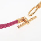 Hermes Grennan Bracelet Rose Mexico Gold Hardware Bangle Accessories — view 7
