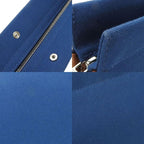 Hermes Clutch Bag Canvas Leather Navy Brown Everyday Use — view 5