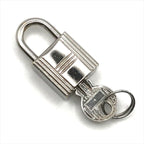 Hermes Cadena Key Padlock Silver Bag Charm — view 2