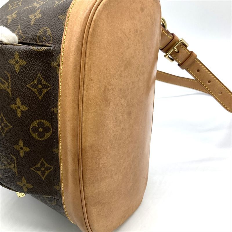 Louis Vuitton Montsouris MM Backpack Monogram Canvas Brown Gold Hardware — view 9