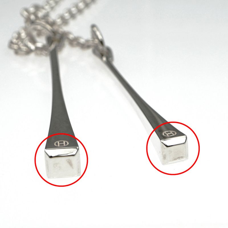 Hermes Necklace Cour De Forges AG 925 Silver Accessories Pendant — view 5