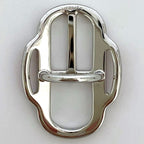 Hermes Scarf Ring Mini Buckle Boucle Silver Red — view 3