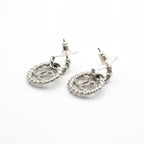 Chanel Earrings Silver Coco Mark Circle — view 4