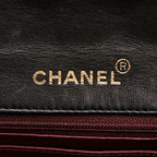 Chanel Quilted Handbag Top Handle Black Lambskin — view 8