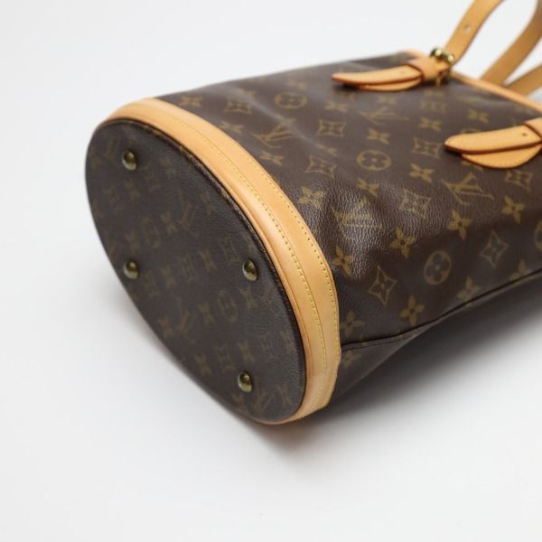 Louis Vuitton Monogram Tote Bag Bucket PM Handbag Brown — view 6