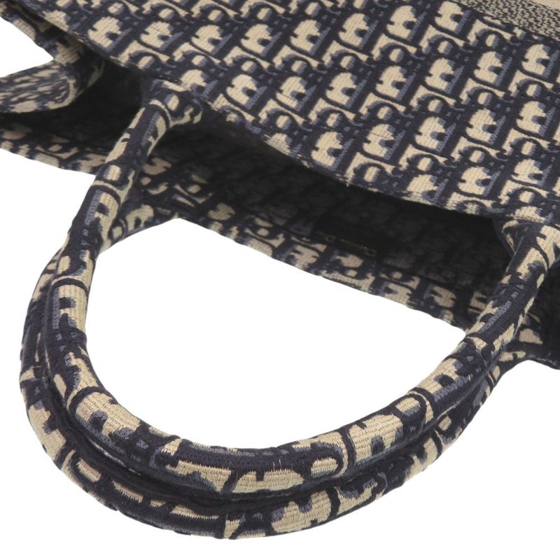 Christian Dior Book Tote Large Oblique M1286 Zritx Canvas Navy Bag 0095 — view 6