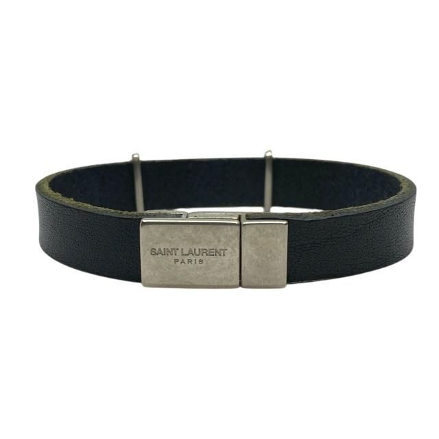 Saint Laurent Cassandra Bracelet Bangle Accessories YSL Logo Leather — view 4