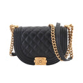 Chanel Boy Small Messenger Bag Chain Shoulder Caviar Leather
