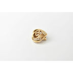 Christian Dior Earrings Vintage Heart Motif Rhinestone — view 4