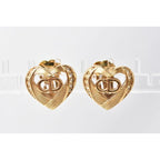 Christian Dior Earrings Vintage Heart Motif Rhinestone — view 7