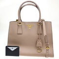 Prada Galleria Saffiano Shoulder Handbag 2-Way Pink Leather