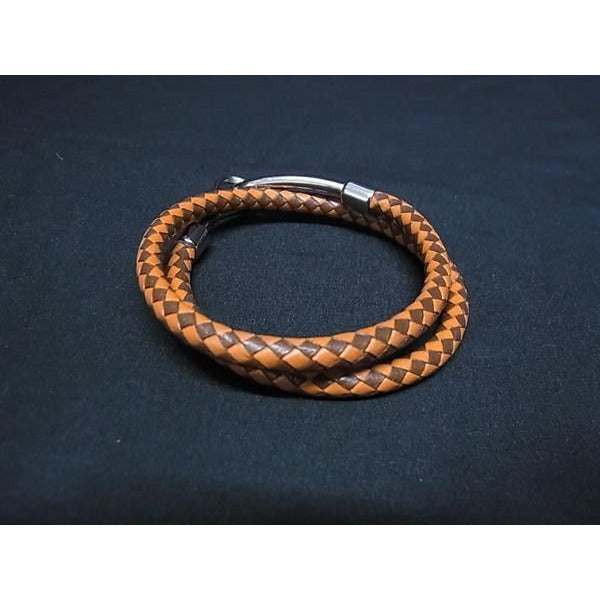Hermes Choker Jumbo Brownish Orange Silver Hardware Leather — view 2