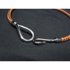 Hermes Choker Jumbo Brownish Orange Silver Hardware Leather — view 3