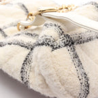 Chanel Backpack CC Logo White Fabric Quilted Double Turnlock — view 6