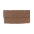 Bottega Veneta Intrecciato Hook Wallet Leather Brown