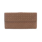 Bottega Veneta Intrecciato Hook Wallet Leather Brown