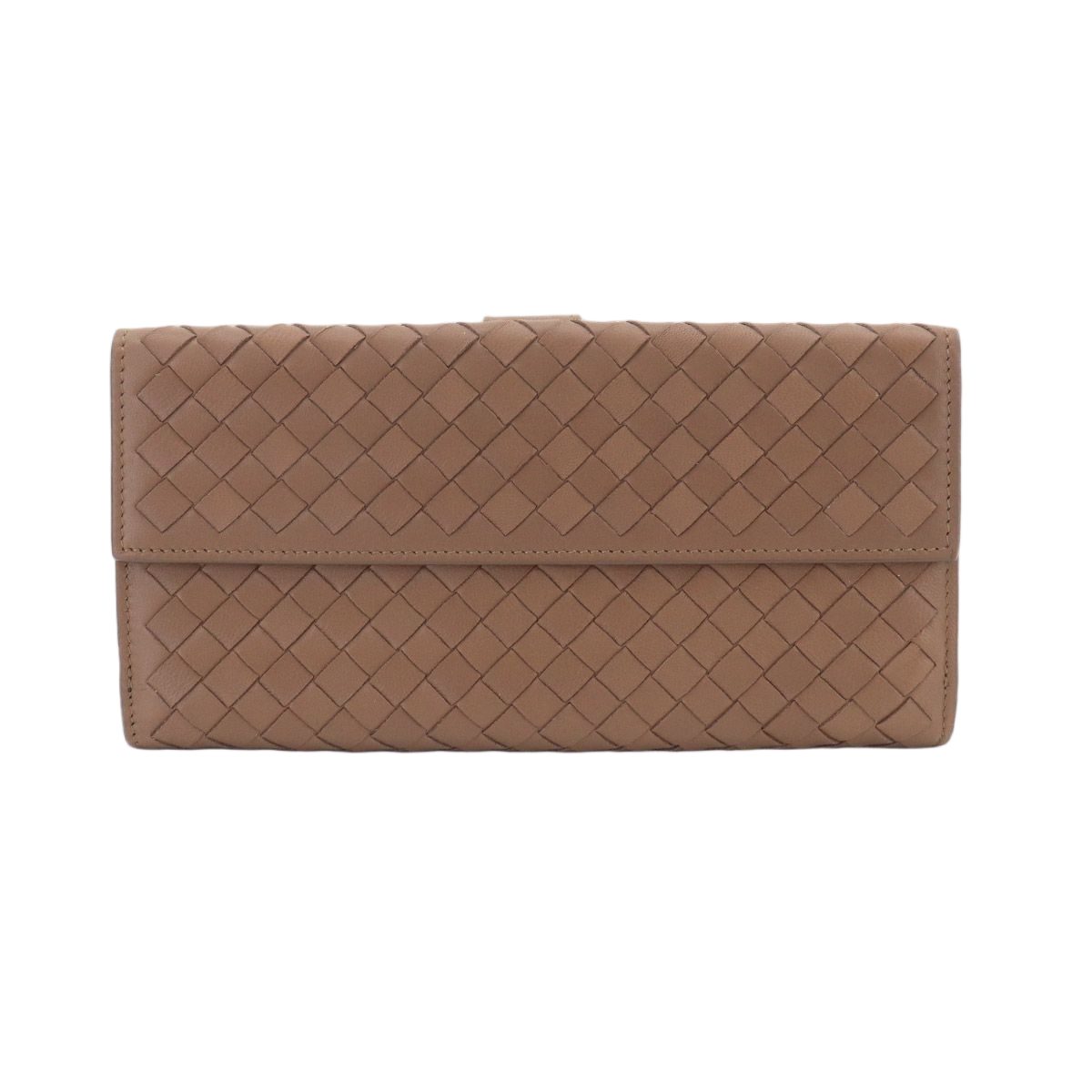Bottega Veneta Intrecciato Hook Wallet Leather Brown