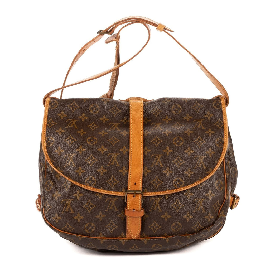 Louis Vuitton Saumur Brown Monogram Canvas Shoulder Bag — view 5