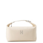 Hermes Pouch Bric-a-Brac GM Beige Silver Canvas
