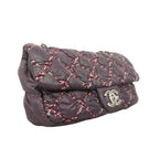 Chanel Shoulder Bag Paris Visance Nylon Purple Silver — view 2