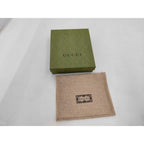 Gucci Bifold Wallet Script Gray Leather Logo L-shaped Zipper Gold — view 8