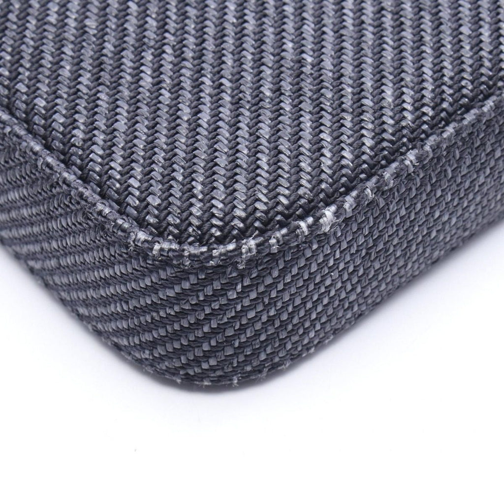 Chanel Shoulder Bag Deauville Black Fabric Leather Chain Wallet — view 6