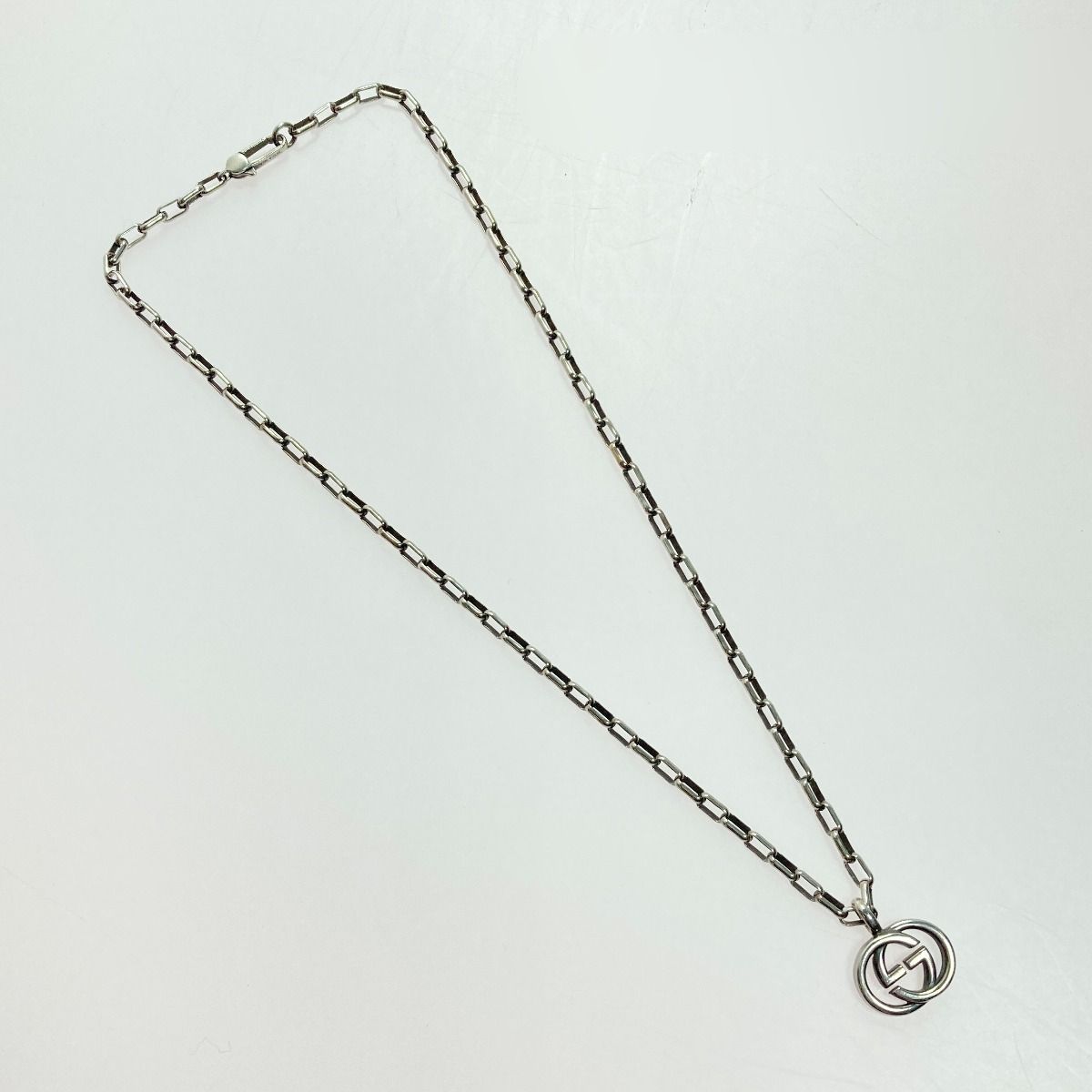 Gucci Interlocking G Necklace Silver AG 925 — view 3