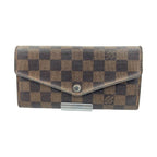 Louis Vuitton Damier Portefeuille Sarah Bifold Wallet with Initials