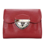 Louis Vuitton Trifold Wallet Portefeuille Joy M6658 M Epi Leather Ruby Silver