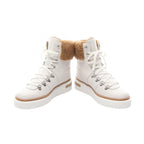 Hermes Boots Flocon Leather Mouton White Brown — view 3