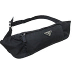 Prada Body Bag Triangle Logo Waist Black Nylon — view 3