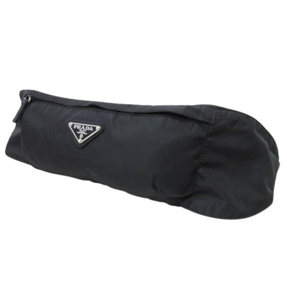 Prada Body Bag Triangle Logo Waist Black Nylon — view 4