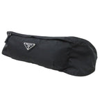 Prada Body Bag Triangle Logo Waist Black Nylon — view 4