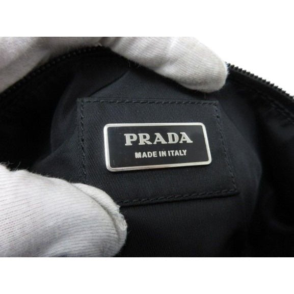 Prada Body Bag Triangle Logo Waist Black Nylon — view 9