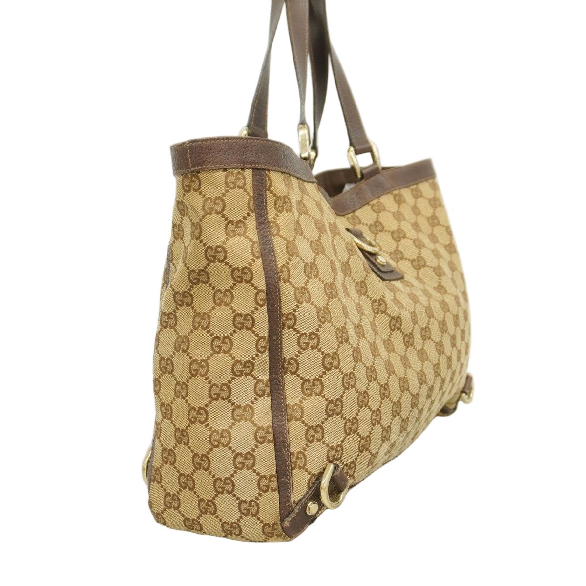 Gucci Tote GG Canvas Brown Gold — view 2