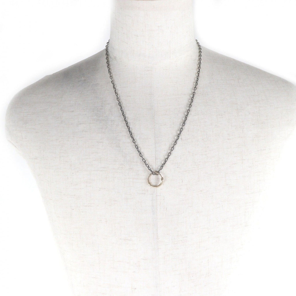 Gucci Ouroboros Chain Necklace Silver Gold — view 2