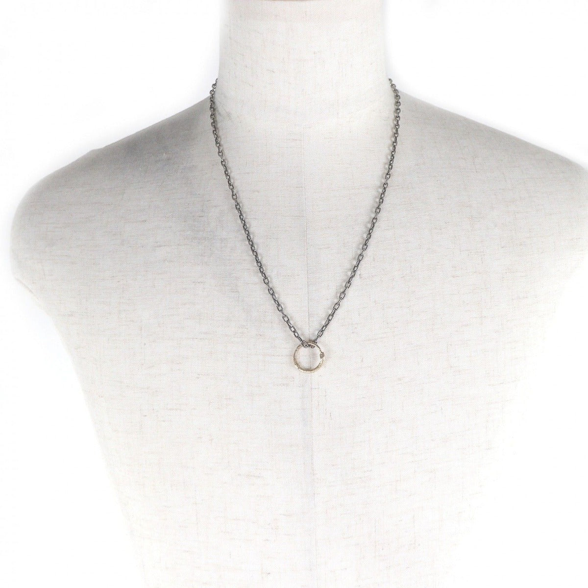 Gucci Ouroboros Chain Necklace Silver Gold — view 2