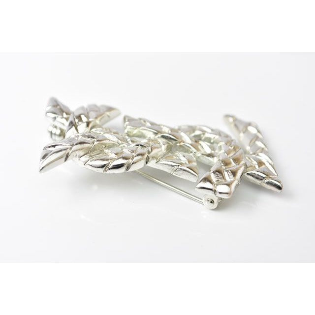 Saint Laurent Pin Brooch Badge Silver — view 2