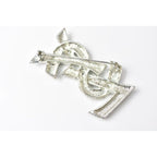 Saint Laurent Pin Brooch Badge Silver — view 3