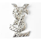 Saint Laurent Pin Brooch Badge Silver