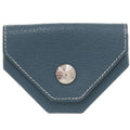 Hermes Le Vencatre Chevre Silver Hardware Stamped H Coin Case Blue 1208