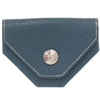 Hermes Le Vencatre Chevre Silver Hardware Stamped H Coin Case Blue 1208