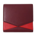 Bottega Veneta Wallet Bifold Leather Gold Red Wine Mini