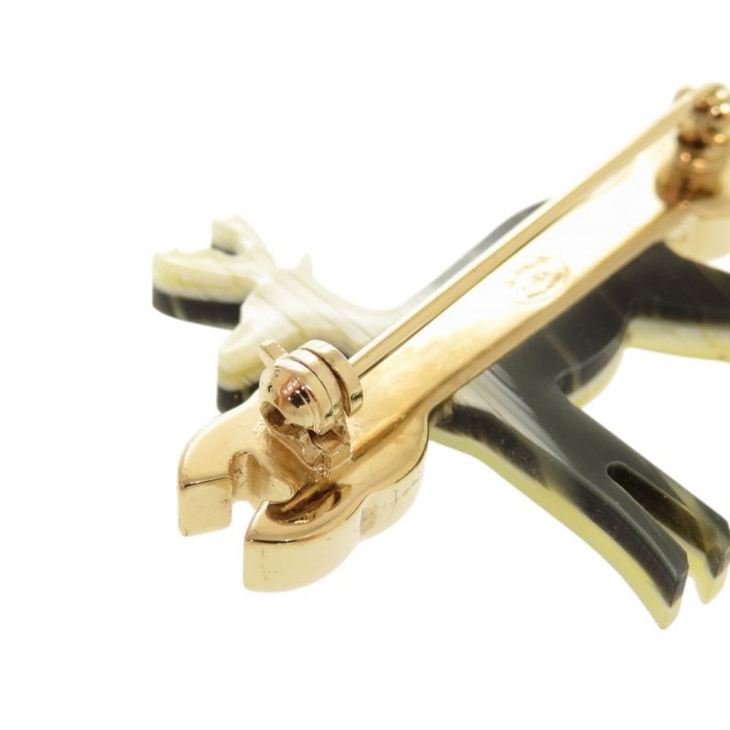 Chanel Reindeer Motif Coco Mark Metal Beige Pink Brooch 0476 — view 5