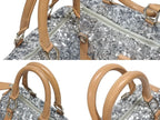 Dior Mini Boston Bag Sequin Leather Silver — view 6