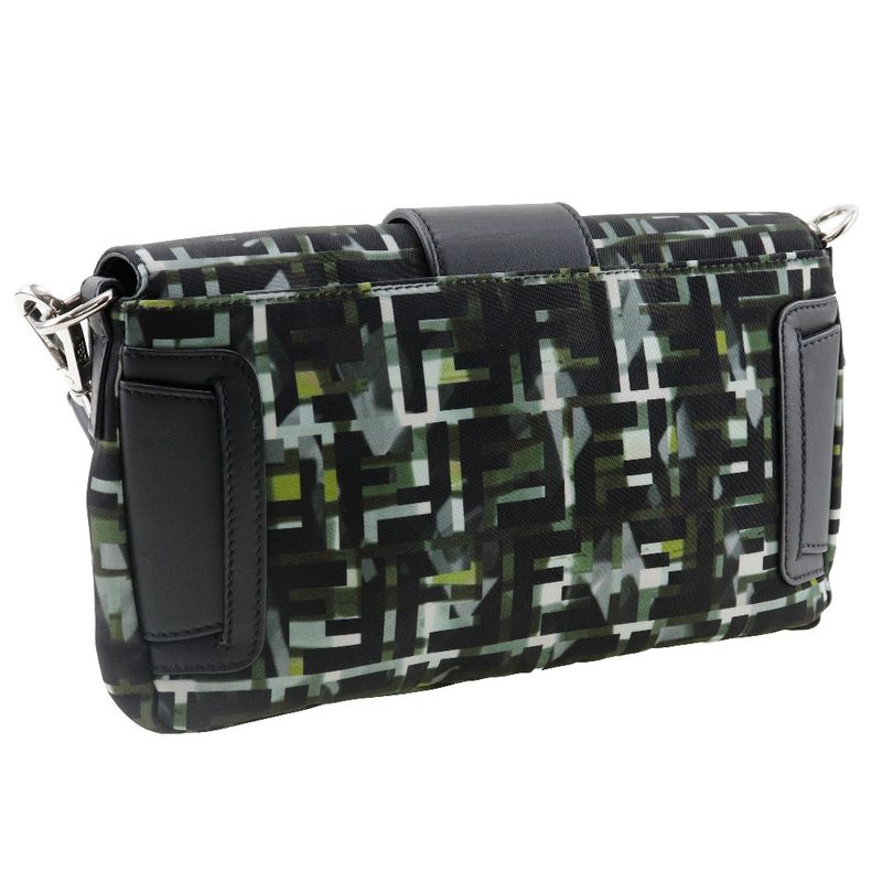 Fendi Mamma Bucket 3-Way Body Clutch Zucca Camouflage Pattern 7 Va472 Nylon Black — view 3
